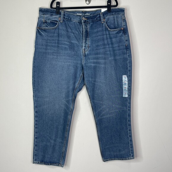 New Old Navy High Rise Slouchy Straight Crop Jeans Women's Size 18 - Picture 1 of 9